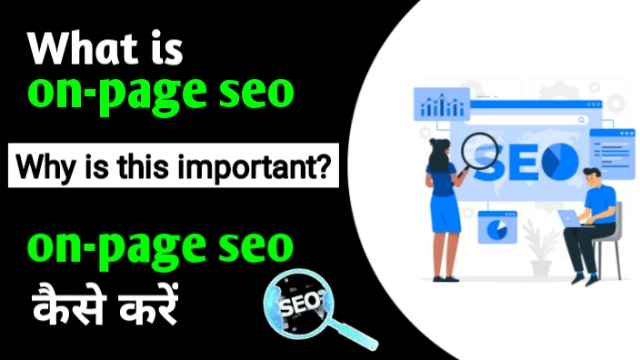 What is on page seo: why is this important on page seo kaise kare image with firstdigishala logo