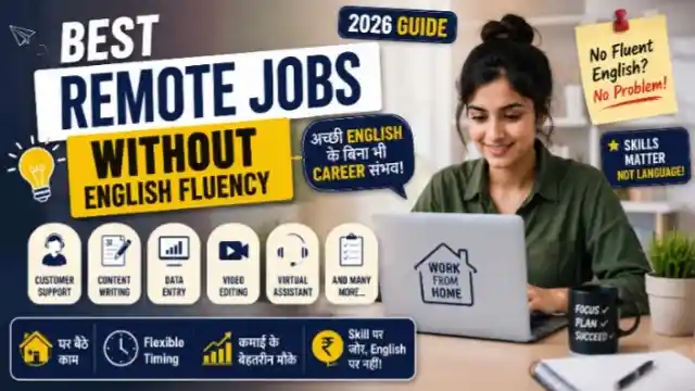 Best Remote Jobs Without English Fluency – अच्छी English के बिना Remote Job पाने के लिए Best Remote Jobs Guide