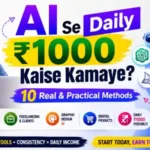 AI Se Daily ₹1000 Kaise Kamaye? ChatGPT, AI Tools, Content Writing, Freelancing aur Digital Products se online paise kamane ke 10 real aur practical tarike
