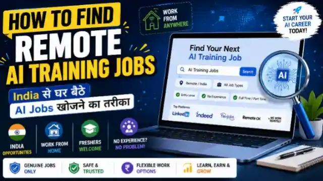 How to Find Remote AI Training Jobs – India से घर बैठे AI Jobs खोजने का तरीका