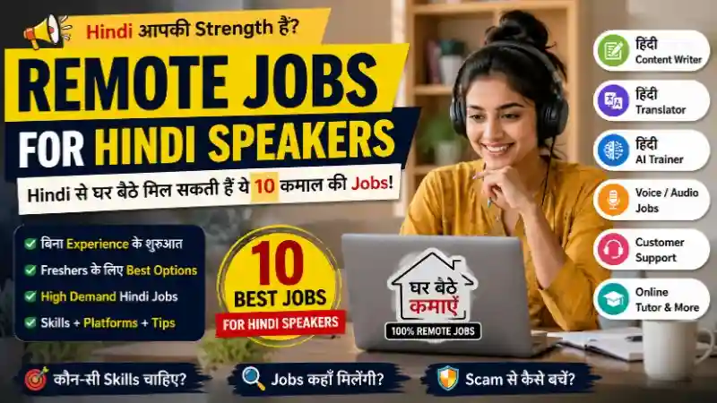 Remote Jobs for Hindi Speakers – Hindi language work from home opportunities