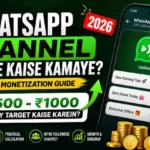 WhatsApp Channel se paise kaise kamaye 2026 – complete monetization guide aur ₹500-₹1000 daily earning target