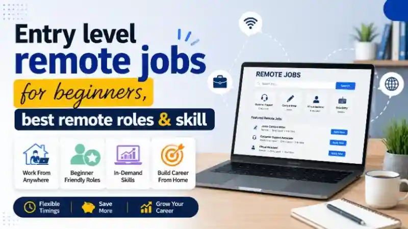Entry level remote jobs for beginners, best remote roles and skills